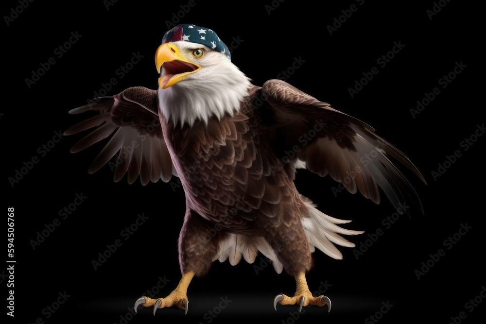 Obraz premium Eagle Cool Street Dancing Background Generative AI