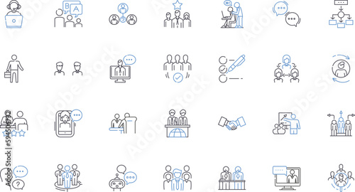Exchange line icons collection. Swap, Barter, Trade, Convert, Reimburse, Replace, Interchange vector and linear illustration. Transfer,Commute,Switch outline signs set