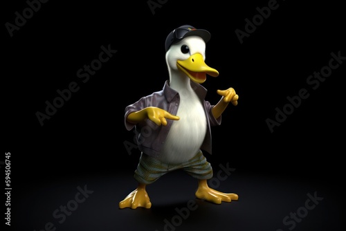 Duck Hip Dancer Background Generative AI