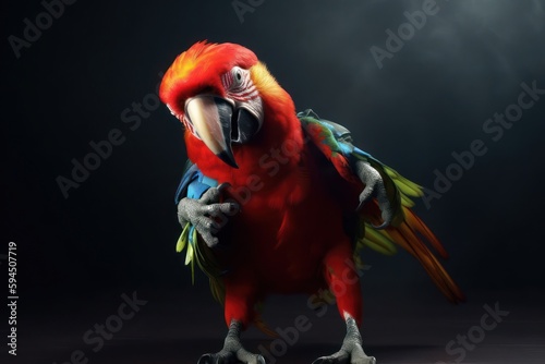 Parrot Funky Dancer Having Fun Generative AI