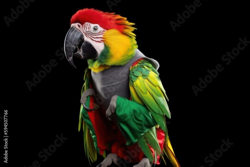 Parrot Stylish Dancer Backdrop Generative AI