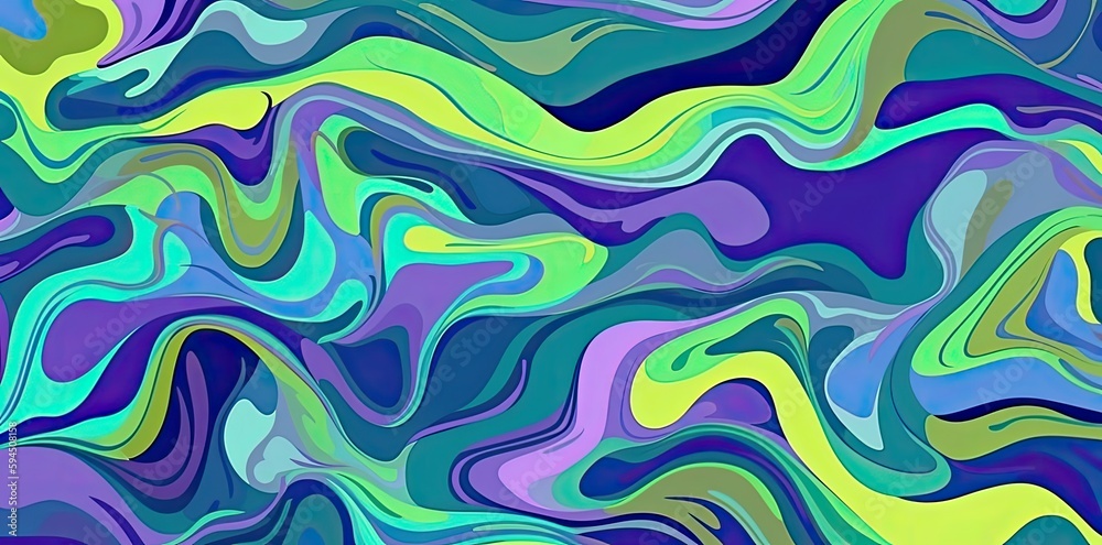Blue and Green Seamless Abstract Background Generative AI Blue and Green Seamless Abstract Background Generative AI