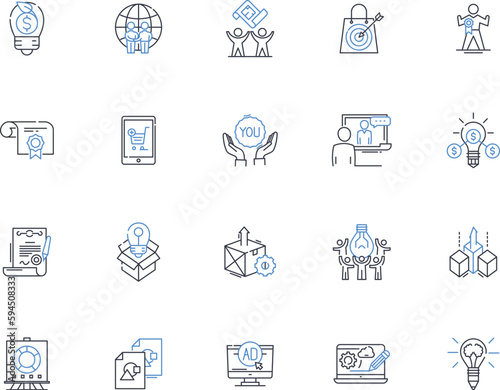 Consumer concept line icons collection. Satisfaction, Loyalty, Purchase, Choices, Feedback, Experience, Trust vector and linear illustration. Quality,Value,Needs outline signs set