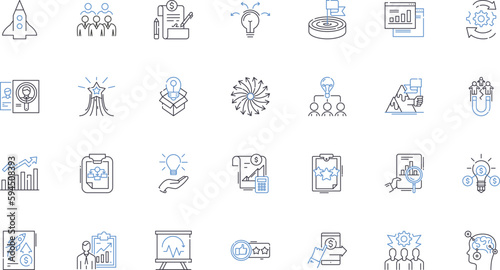 Operations management line icons collection. Efficiency, Capacity, Optimization, Workflow, Productivity, Logistics, Innovation vector and linear illustration. Inventory,Quality,Automation outline
