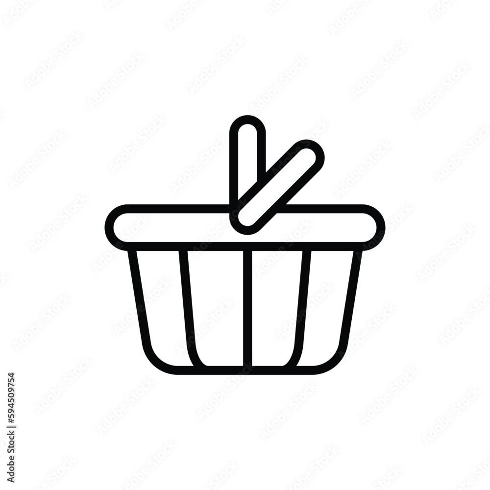 Shopping Basket icon design with white background stock illustration Shopping Basket icon design with white background stock illustration