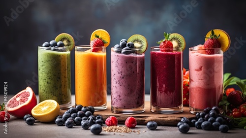 Tropical Fruit Smooties  with Generative AI