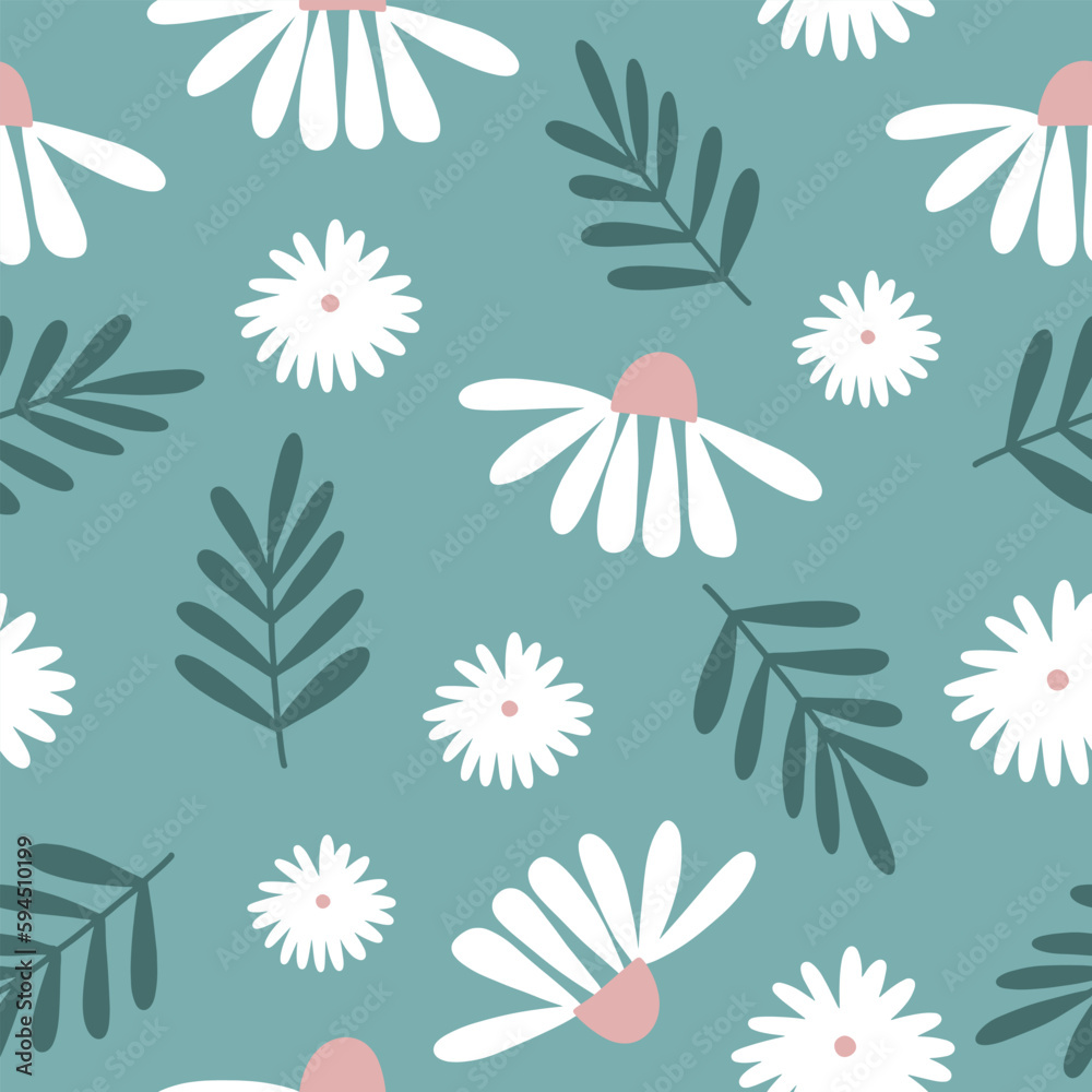 Seamless pattern with flowers. Vector illustration in pastel colors. Fashionable print for textiles and wallpapers. Seamless pattern with flowers. Vector illustration in pastel colors. Fashionable print for textiles and wallpapers.