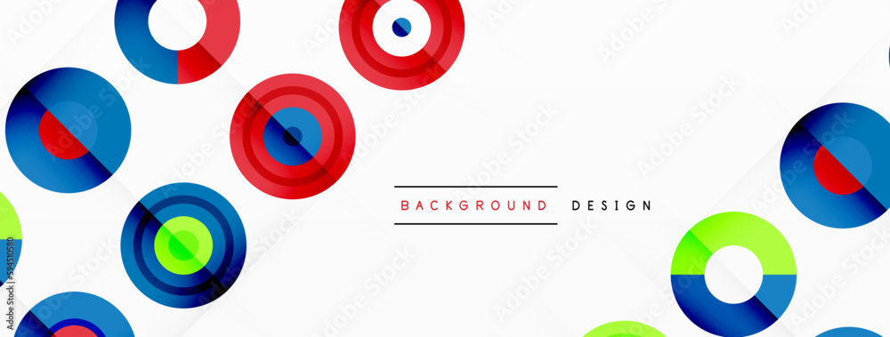 Abstract background with circle symmetric grid composition. Circle pattern creating sense of movement. Grid adds structure and balance to the composition, with equal spacing between each circle Abstract background with circle symmetric grid composition. Circle pattern creating sense of movement. Grid adds structure and balance to the composition, with equal spacing between each circle
