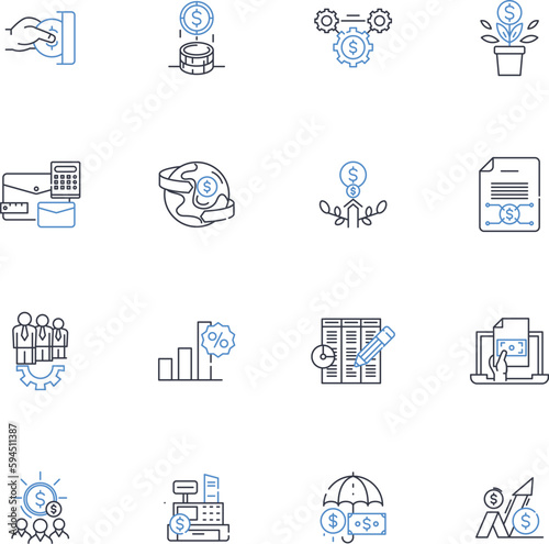 Contactless payment line icons collection. Tap, NFC, Wave, Pay, Mobile, Contact-free, Cardless vector and linear illustration. Instant,Secure,Digital outline signs set