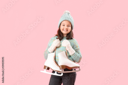 Little girl in winter cloth...
