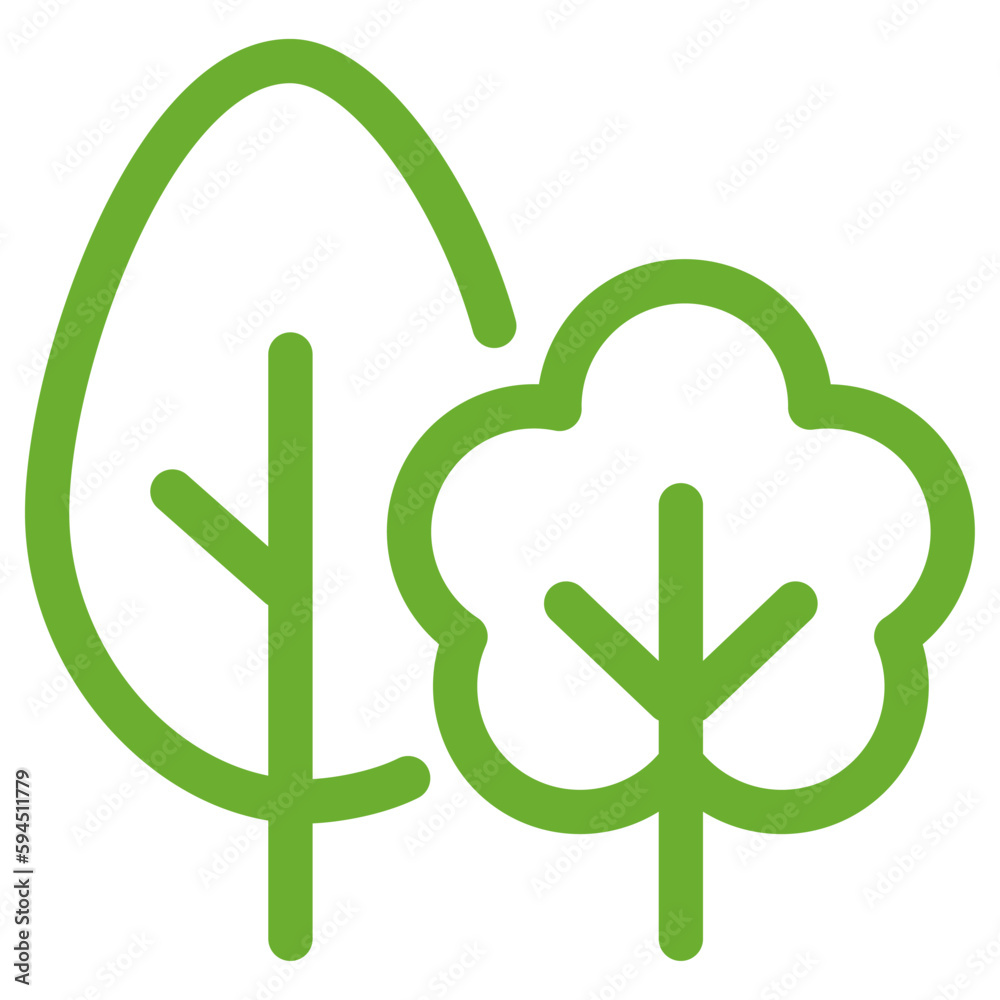 Obraz premium Tree icon. Vector simple line icon for eco, recycle or sustainable products.