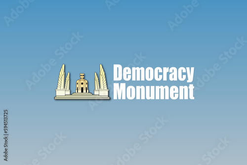 Free vector thailand elections with democracy monument. photo