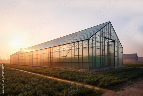 Modern farm green vegetable planting