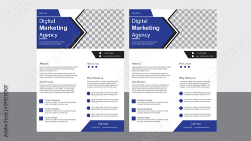 Corporate business flyer template marketing vector layout modern banners poster A4 graphic design 