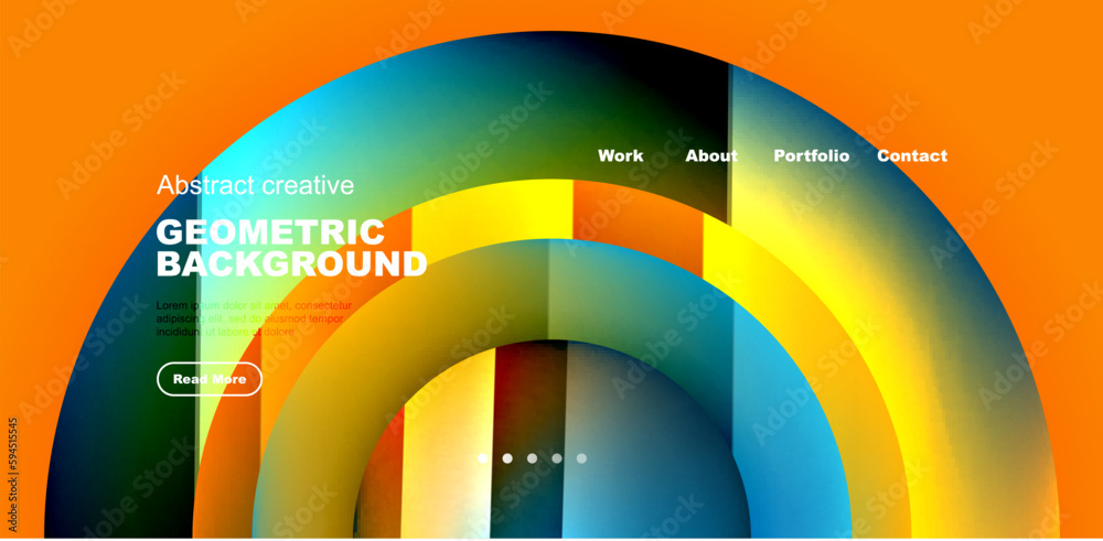 Fototapeta premium Circles with glossy surface and light and shadow effects abstract background. Template for covers, templates, flyers, placards, brochures, banners
