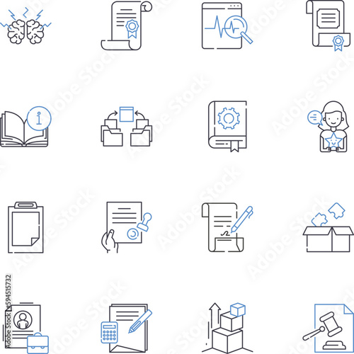 Facilities management line icons collection. Maintenance, Operations, Sustainability, Security, Cleaning, Planning, Repair vector and linear illustration. Energy,Safety,Efficiency outline signs set
