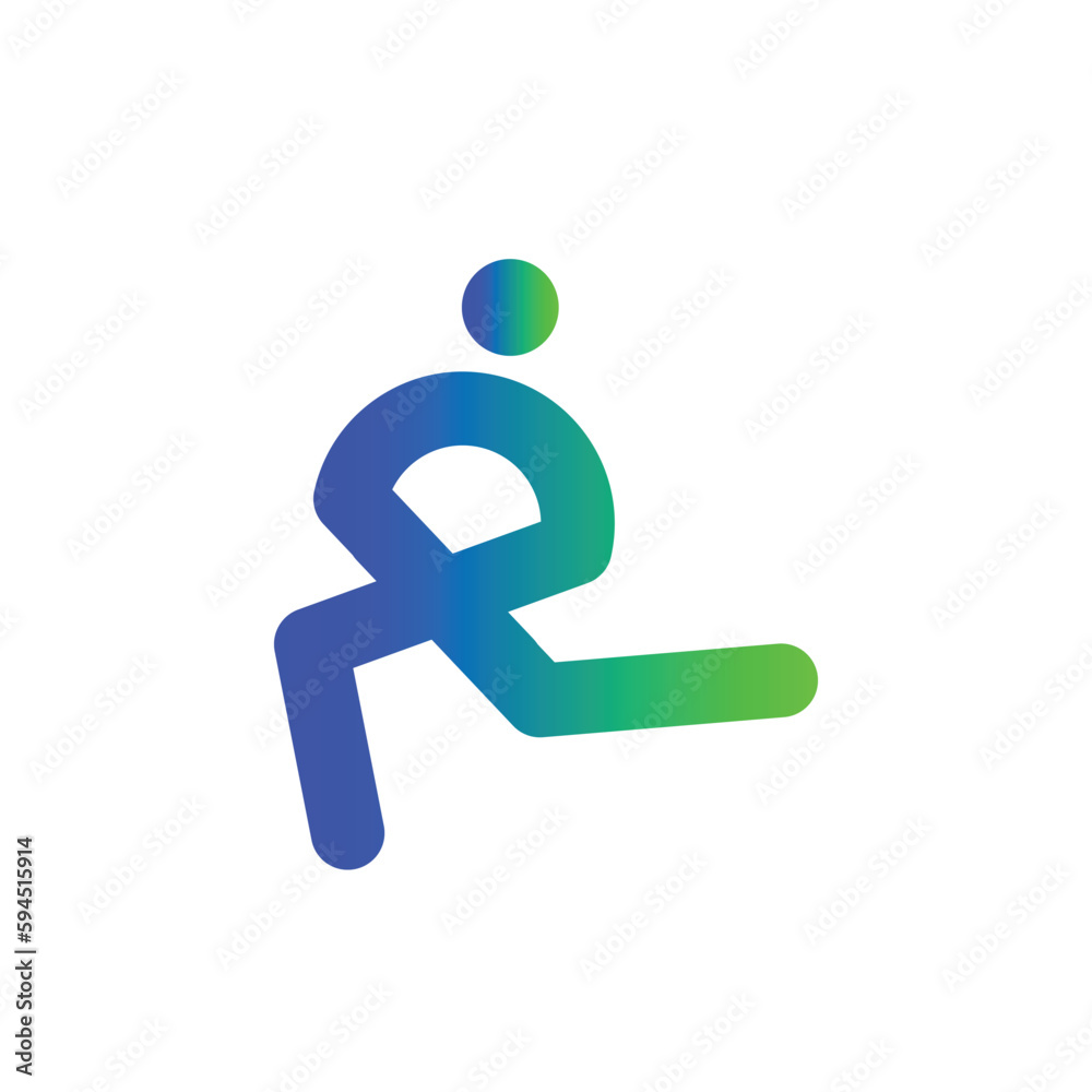 human running logo icon vector illustration human running logo icon vector illustration