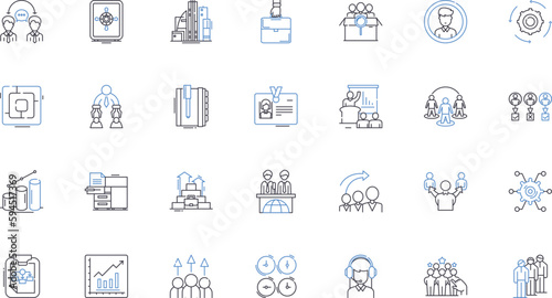 Creative Commons line icons collection. Licensing, Attribution, Copyright, Shareable, Public, Openness, Freedom vector and linear illustration. Permission,Collaboration,Innovation outline signs set photo