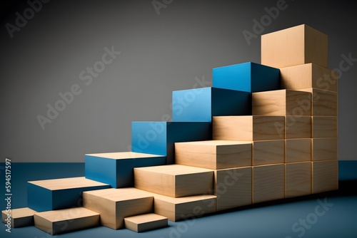 stairs of success created using AI Generative Technology
