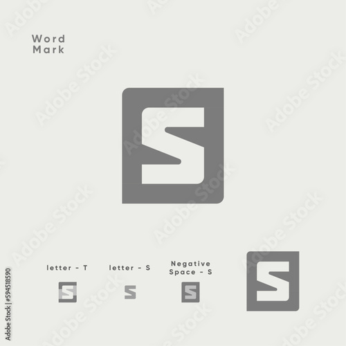 Letter S Modern negative space Logo Template Vector. S monogram logo vector. S symbol vector.