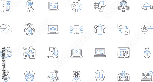 Know-it-alls line icons collection. Arrogant, Opinionated, Confident, Pretentious, Smart, Wise, Bossy vector and linear illustration. Conceited,Informed,Insistent outline signs set