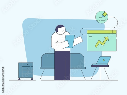 businessman working hard to be successful
