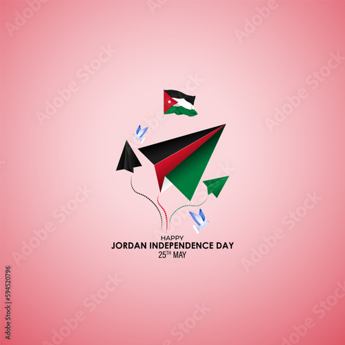Vector illustration for Happy National day Jordan