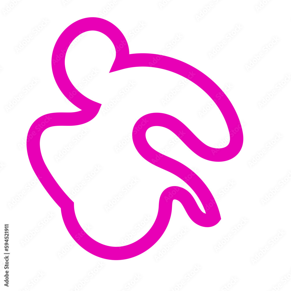 Pink Abstract Shapes Outline Vectors Pink Abstract Shapes Outline Vectors