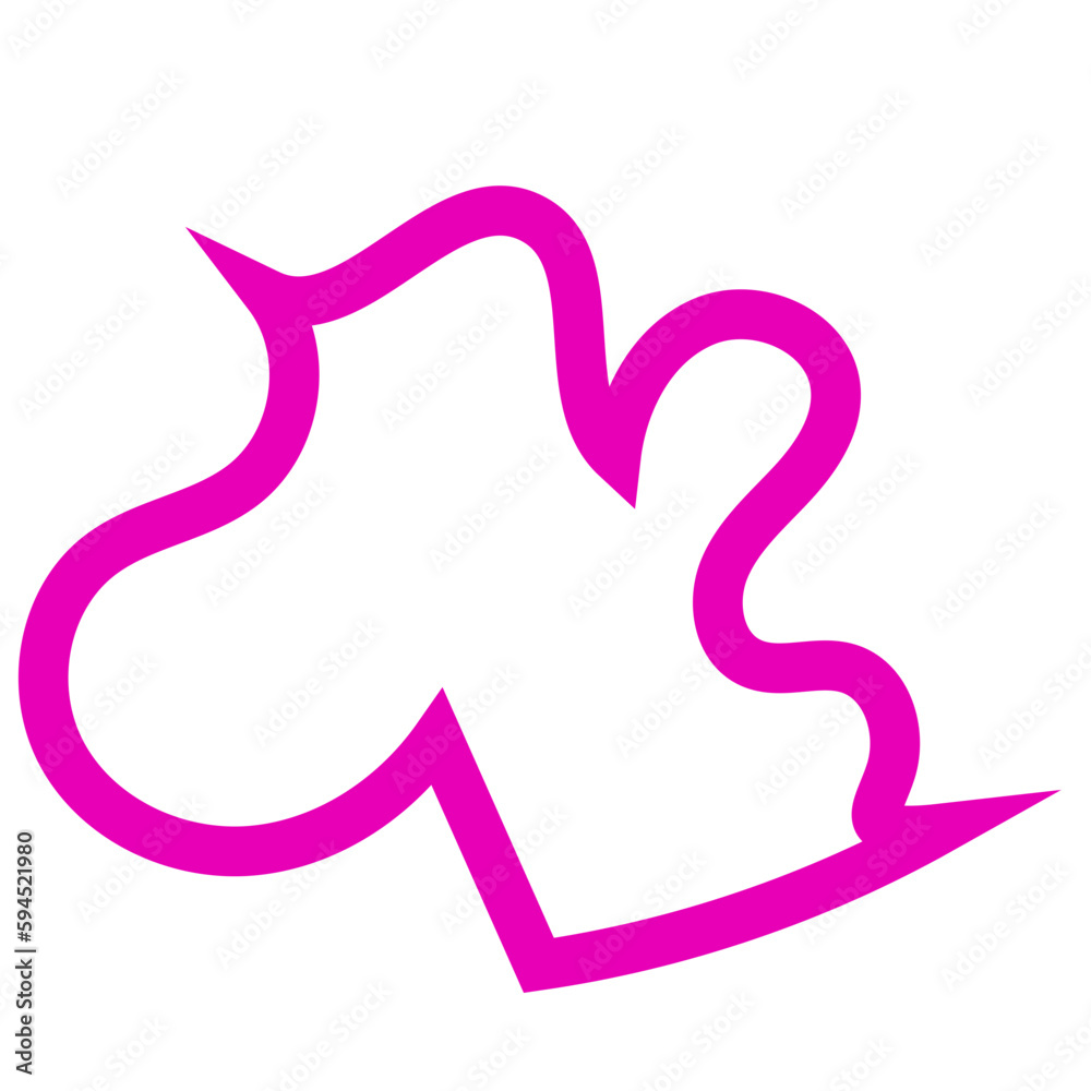 Pink Abstract Shapes Outline Vectors Pink Abstract Shapes Outline Vectors
