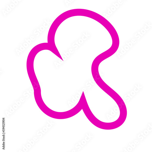 Pink Abstract Shapes Outline Vectors 