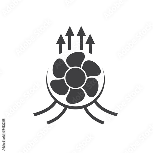illustration of exhaust fan, vector art.