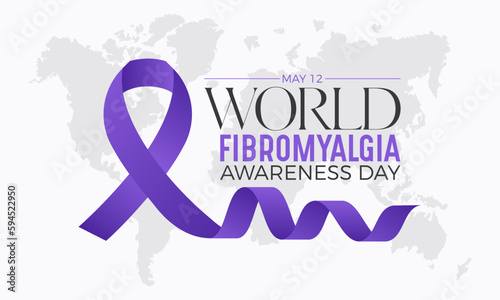World Fibromyalgia Awareness Day. May 12. Vector illustration on the theme of world fibromyalgia and chronic fatigue syndrome awareness day banner design. photo