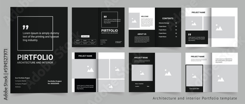 Architecture portfolio or portfolio design template or project portfolio