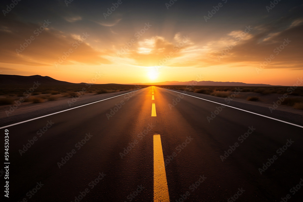 Road on a Sunset