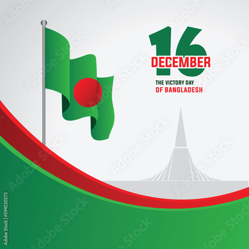 16 December Victory day of BANGLADESH Vector Template. Bijoy Dibosh Vector. photo