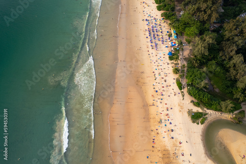 Aerial Footage/Video of Nai Harn Beach in Rawai, Phuket