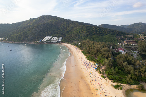 Aerial Footage/Video of Nai Harn Beach in Rawai, Phuket