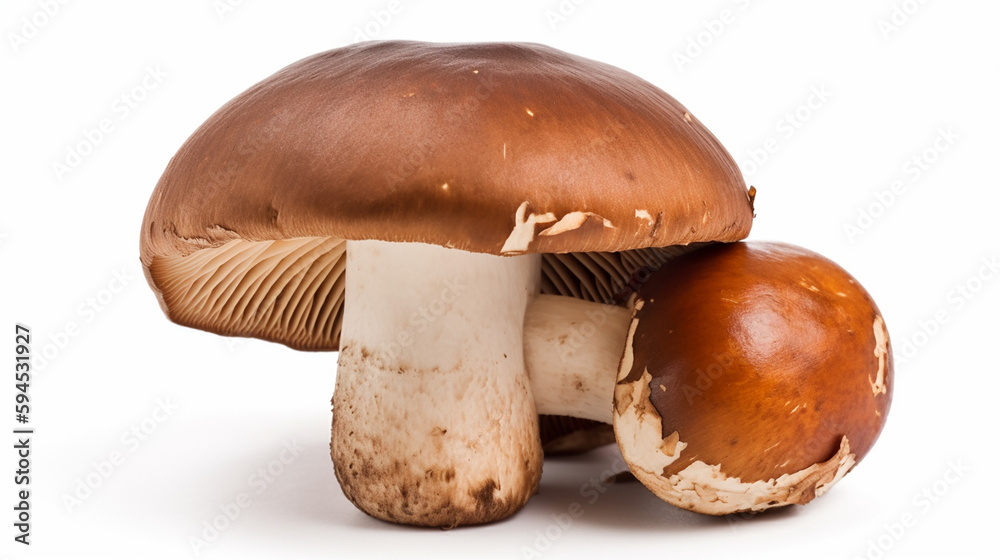 Boletus mushroom isolated on white background Ai generated image Boletus mushroom isolated on white background Ai generated image