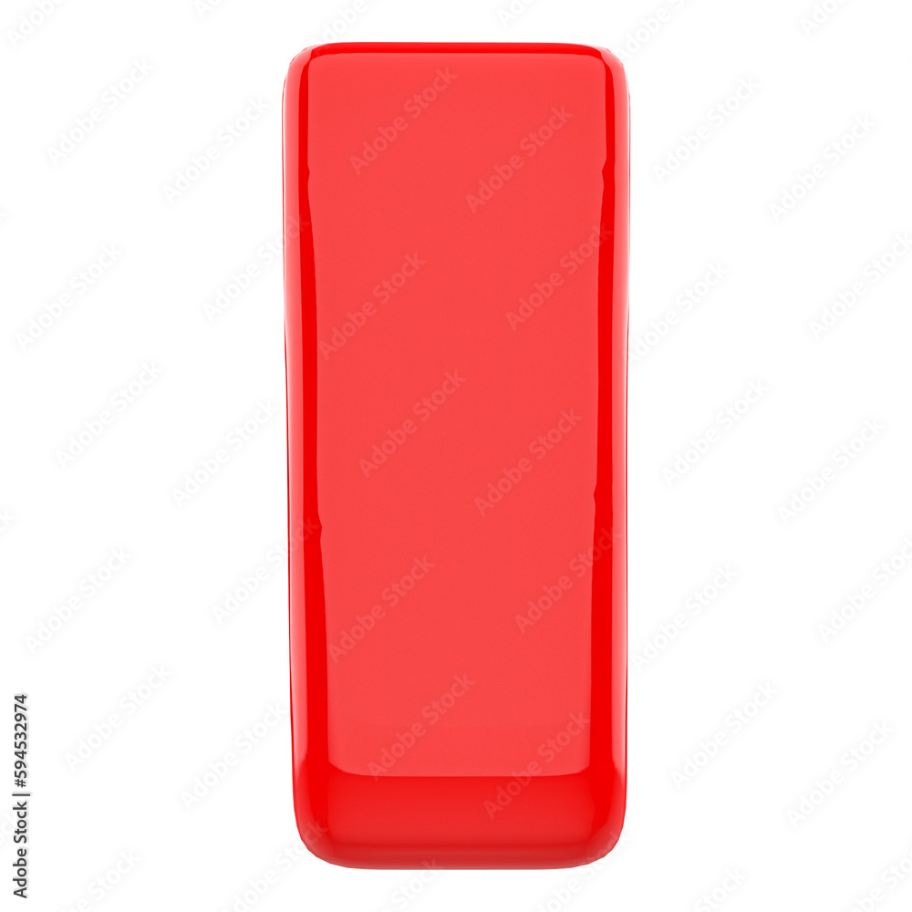 3d letter I red font 3d letter I red font