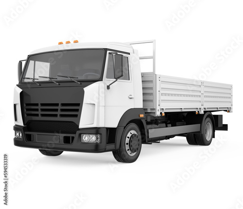 Flatbed Truck Isolated