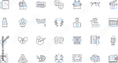 Visionary creators line icons collection. Creator, Innovator, Pier, Forward-thinking, Imaginator, Dreamer, Visionary vector and linear illustration. Originator,Maverick,Ideator outline signs set
