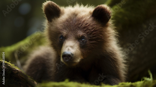 Illustration of A Baby Brown Bear