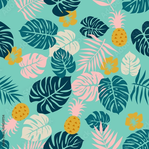 Tropical seamless floral pattern © Sergey