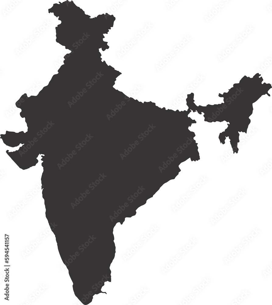 Obraz premium India pin map location 2023041857