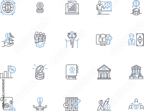 Advance line icons collection. Progress, Forward, Growth, Development, Innovation, Improvement, Momentum vector and linear illustration. Evolution,Upgrade,Advancement outline signs set