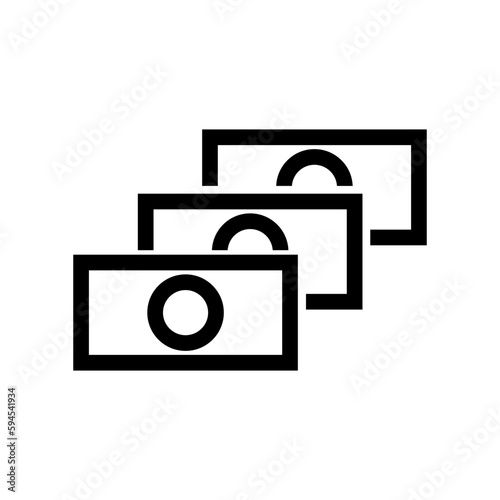 Simple Bill Icons. Money. Vector.