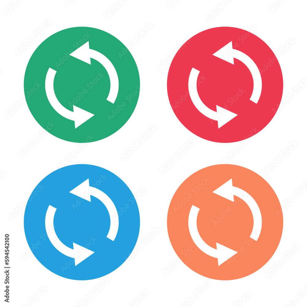 Rotating arrows icon set. Reload and refresh. Vectors. Rotating arrows icon set. Reload and refresh. Vectors.
