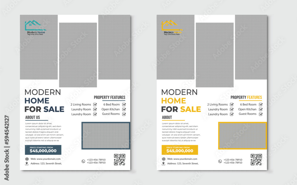 modern Real Estate Flyer design template modern Real Estate Flyer design template