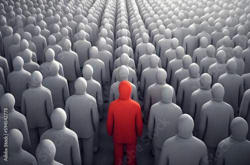 Stand out of the Mass, made with an generative AI