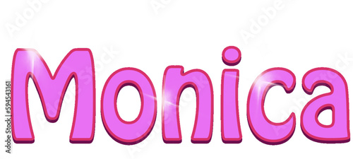 Monica - pink color - female name - sparkles - ideal for websites, emails, presentations, greetings, banners, cards, books, t-shirt, sweatshirt, prints




